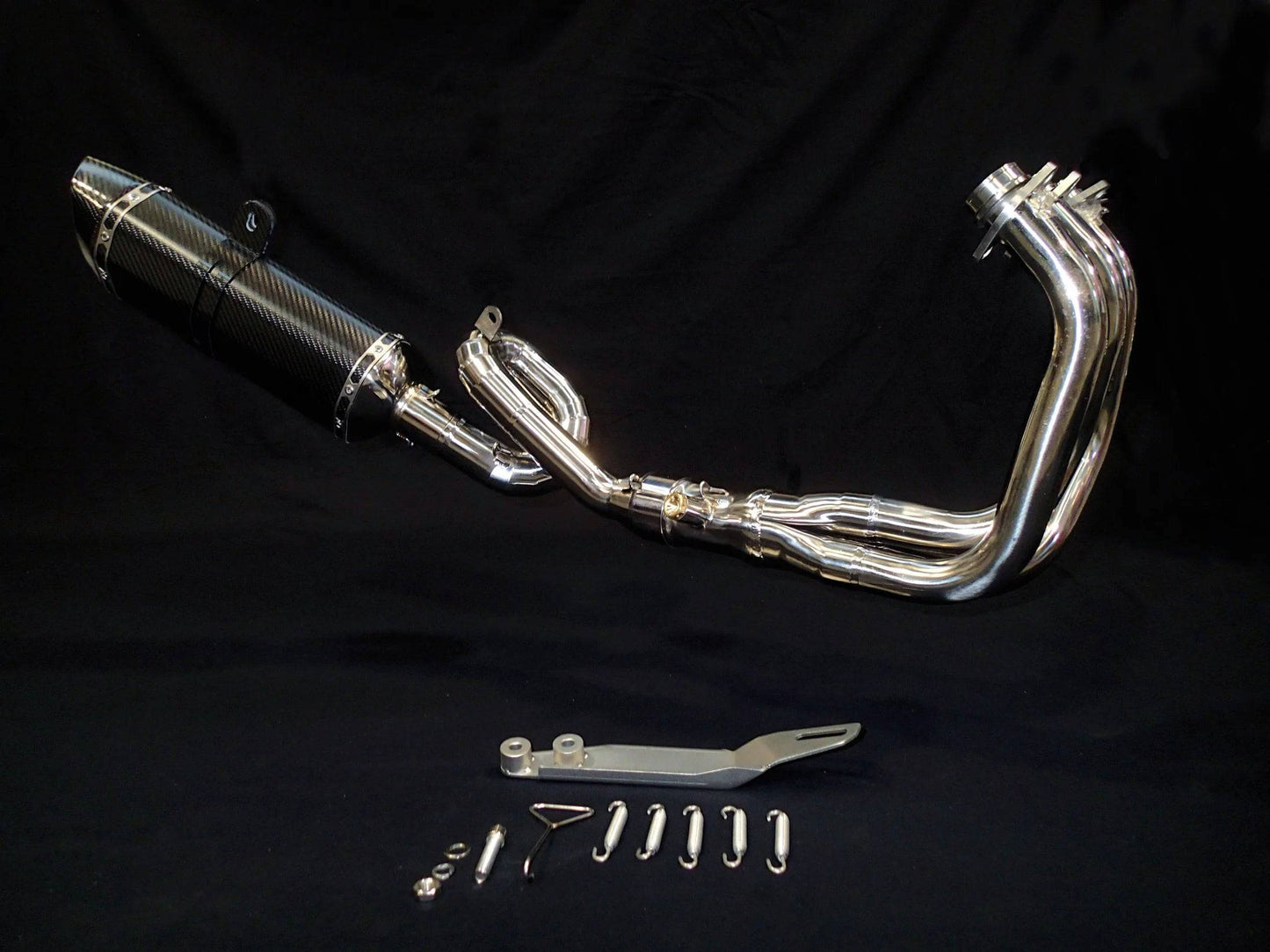 Vandemon Titanium Doughnut Exhaust & Carbon Fibre Muffler Yamaha MT09 FZ09 XSR900 2016-2020 - Adventure Parts