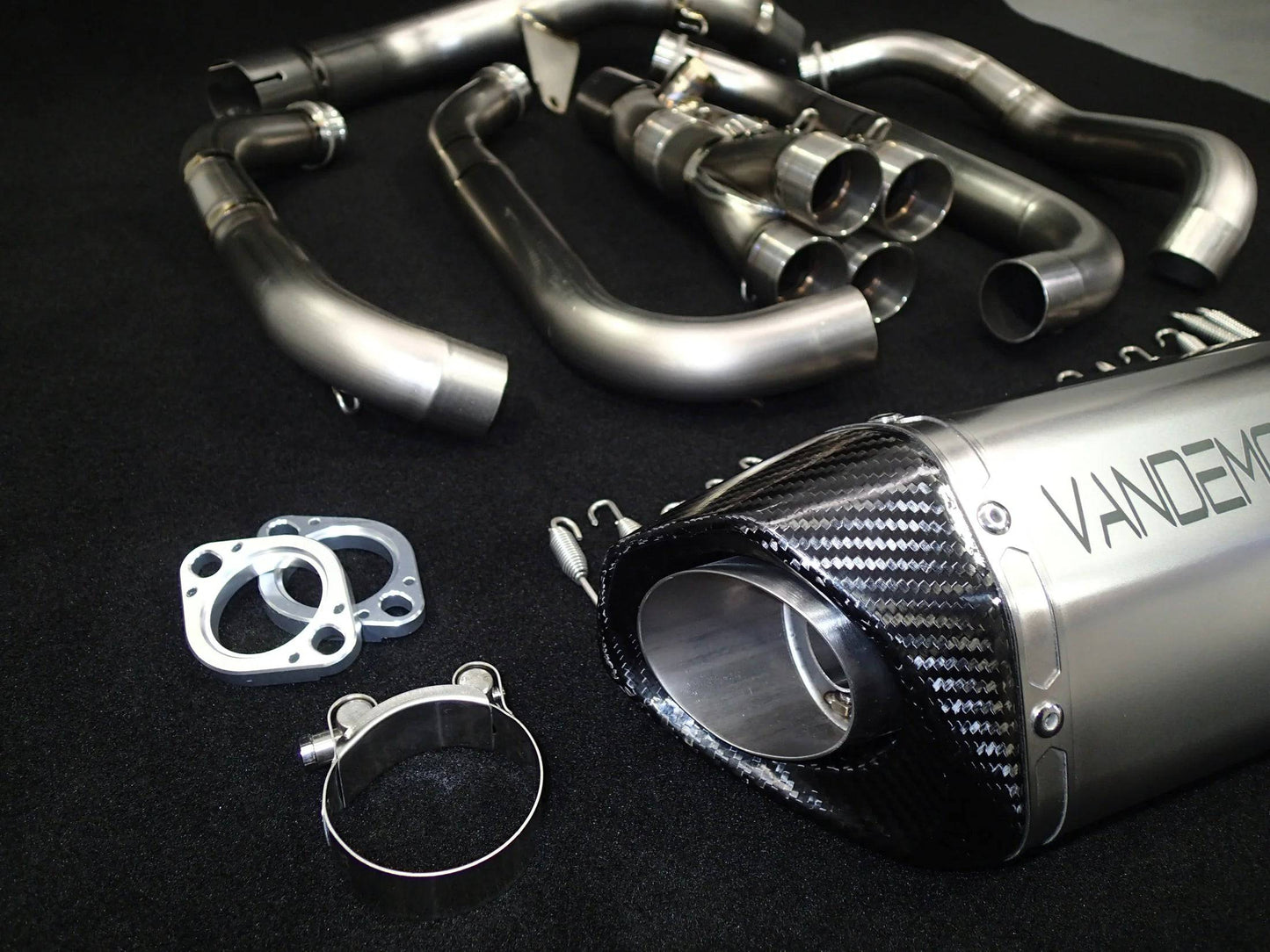 Vandemon Titanium Exhaust Single Titanium Muffler Kawasaki Z1000 2014-2023/ Ninja 1000SX 2020-2023 - Adventure Parts