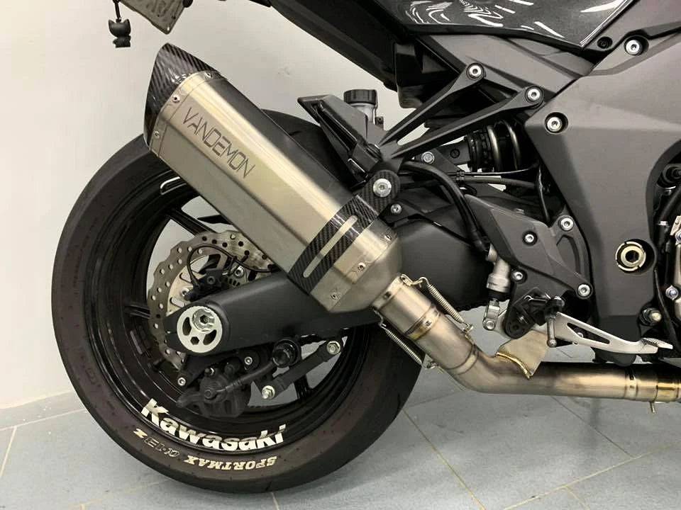 Vandemon Titanium Exhaust Single Titanium Muffler Kawasaki Z1000 2014-2023/ Ninja 1000SX 2020-2023 - Adventure Parts