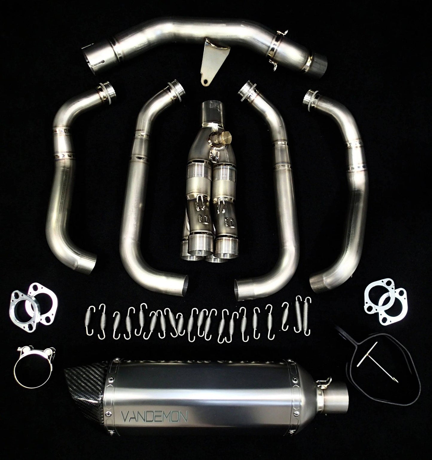 Vandemon Titanium Exhaust Single Titanium Muffler Kawasaki Z1000 2014-2023/ Ninja 1000SX 2020-2023 - Adventure Parts