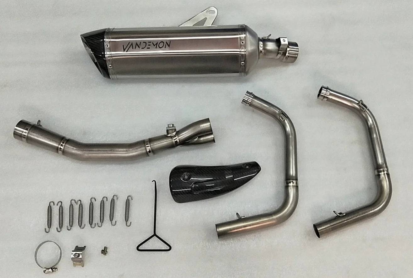 Vandemon Titanium Exhaust System Kawasaki Z400 & Ninja 400 2018-2024 - Adventure Parts