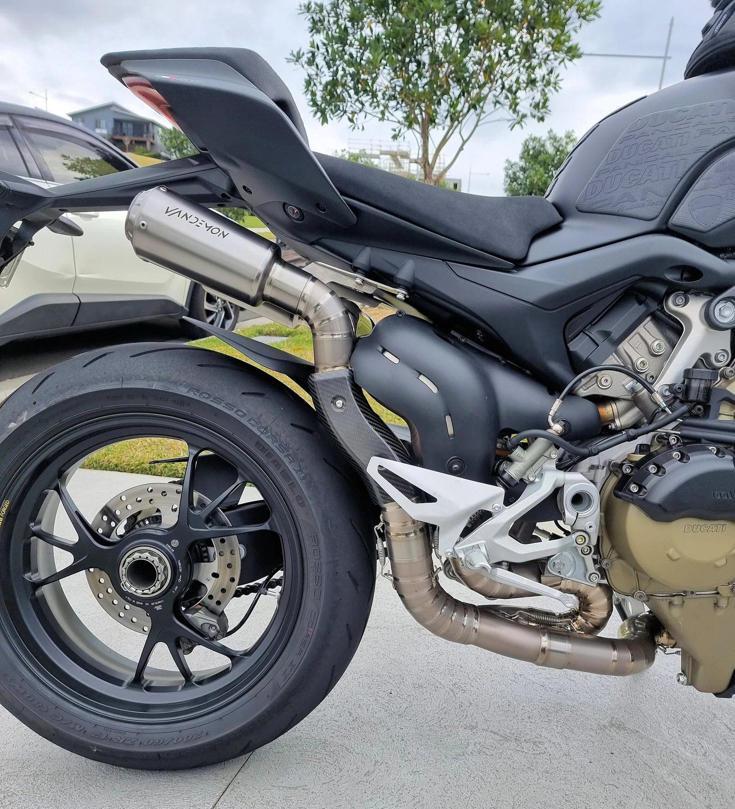 Vandemon Titanium High Mount 3/4 Slip-On Ducati Panigale & Streetfighter V4 2018-2022 - Adventure Parts