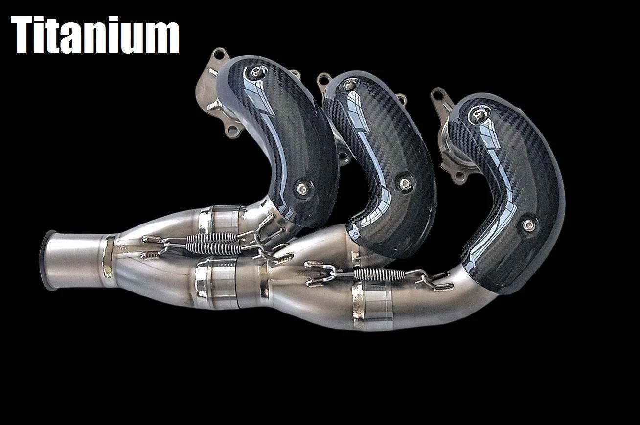 Vandemon Titanium or Stainless Steel Exhaust Manifold Triumph Rocket 3R & GT 2500cc - Adventure Parts