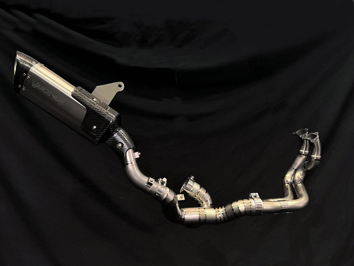 Vandemon Titanium Slip-On & Optional front headers Ducati Multistrada V4 2021-2024 - Adventure Parts
