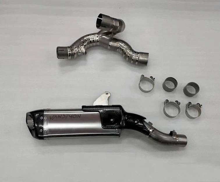 Vandemon Titanium Slip-On & Optional front headers Ducati Multistrada V4 2021-2024 - Adventure Parts