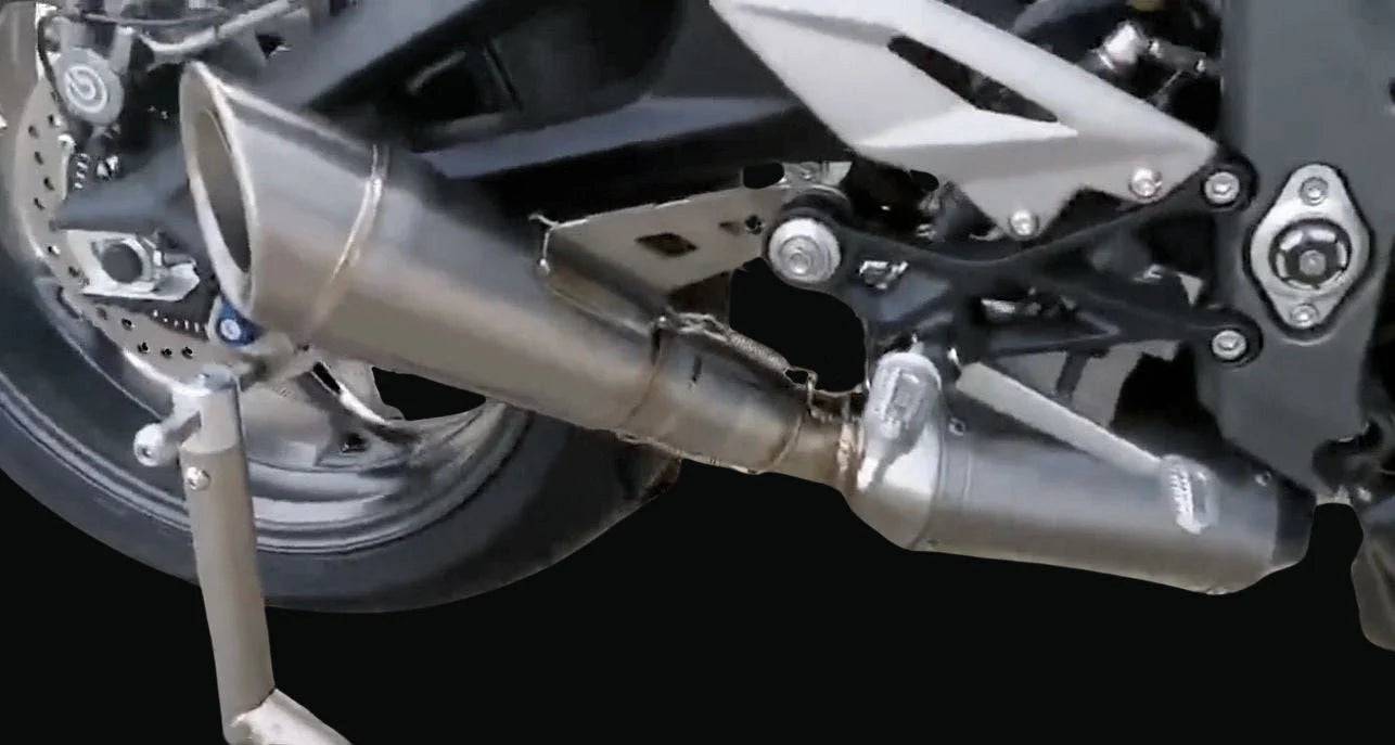 Vandemon Triple Slash Cut Titanium Exhaust Triumph 765 S/R/RS Street 2020-2024 - Adventure Parts