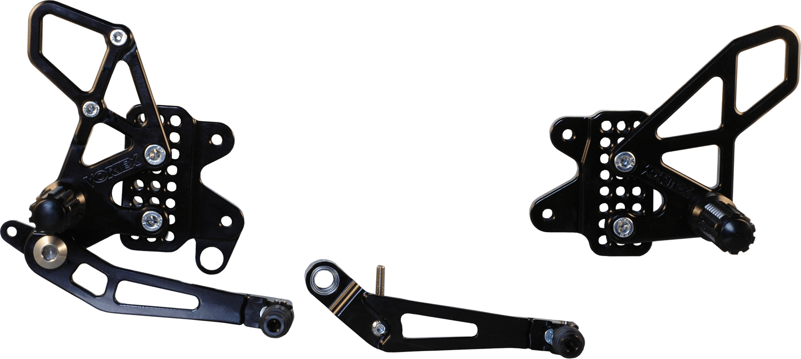 Vortex Racing V2 Rearsets Suzuki GSX-R600 GSXR600 2011-2023 - Black - Adventure Parts