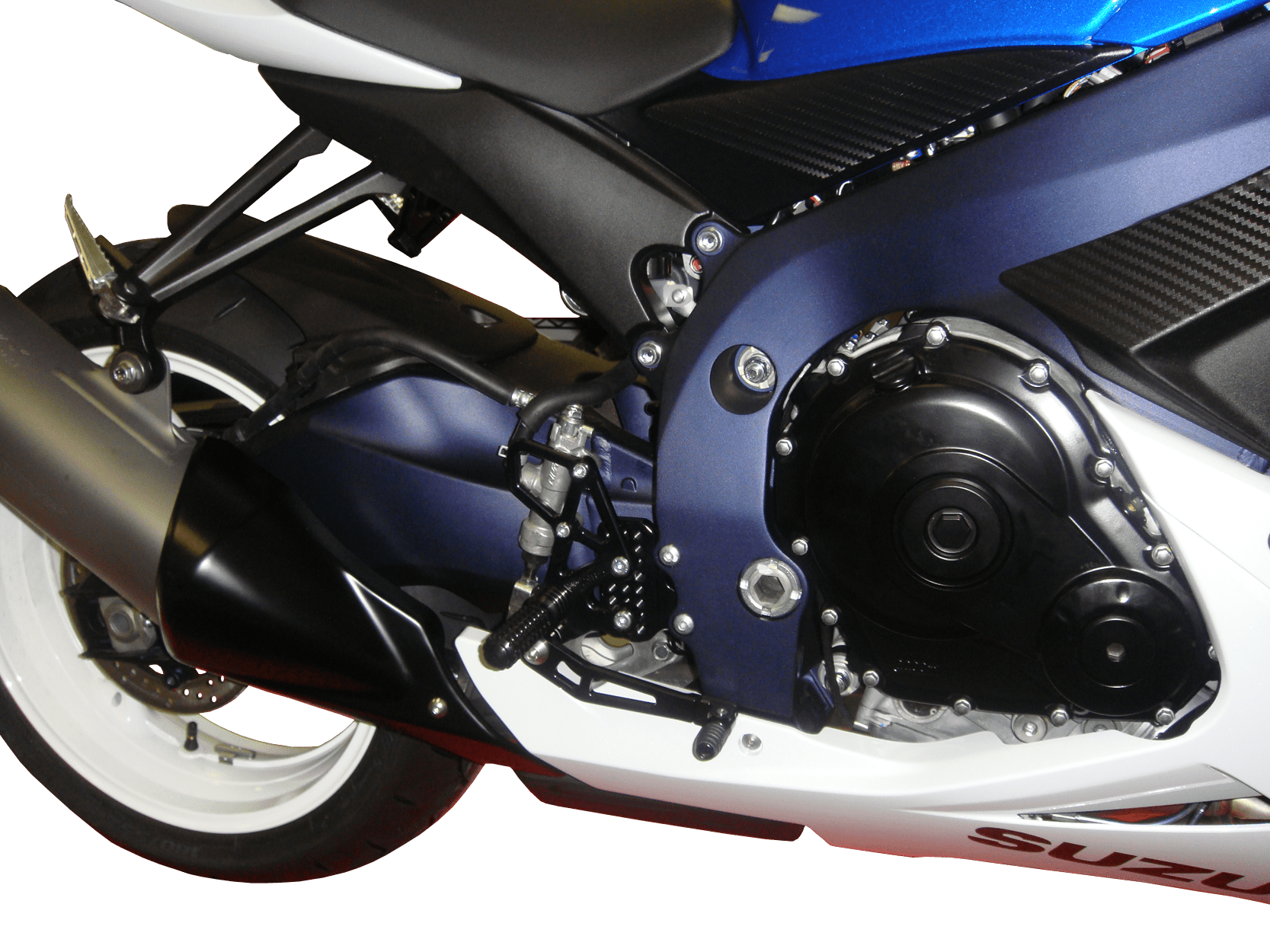 Vortex Racing V2 Rearsets Suzuki GSX-R600 GSXR600 2011-2023 - Black - Adventure Parts