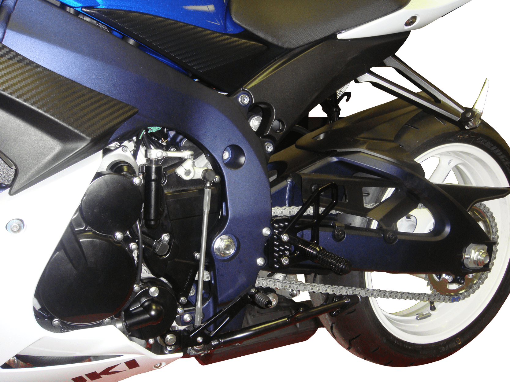 Vortex Racing V2 Rearsets Suzuki GSX-R600 GSXR600 2011-2023 - Black - Adventure Parts