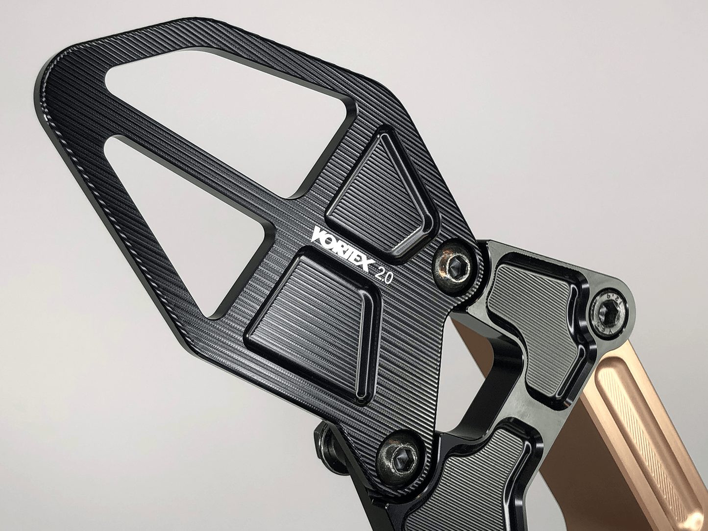 Vortex Racing V3 2.0 Rearsets Kawasaki Ninja 400R 2018-2024 - Black - Adventure Parts