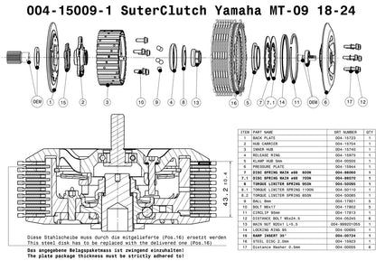 SuterClutch Yamaha MT-09 2009 - 2024 / R9 2025