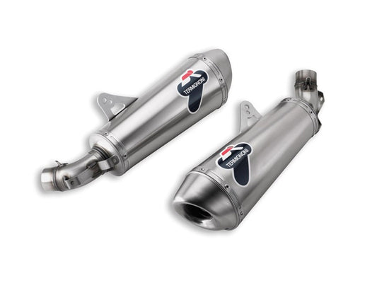Termignoni Exhaust Pair Of Approved Silencers Ducati Monster 2008-2014 - Adventure Parts