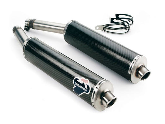 Termignoni Racing Carbon Silencers Pair Of Ducati Supersport 2003-2006 - Adventure Parts