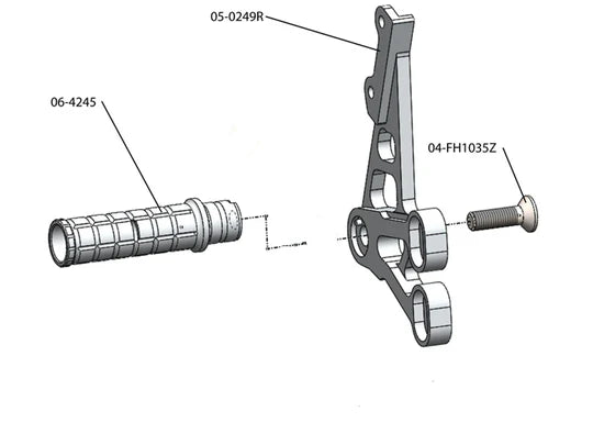 Woodcraft Rearset Suzuki GSX-R1000 2007-2008