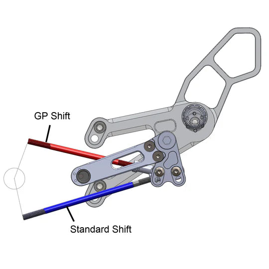 Woodcraft Rearset - STD Shift Yamaha MT-03 2018-2024