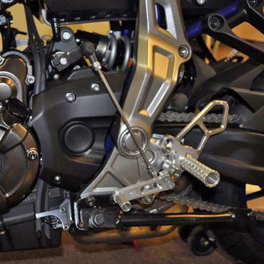 Woodcraft Rearset - Silver Yamaha XSR700 2018-2024 - Adventure Parts
