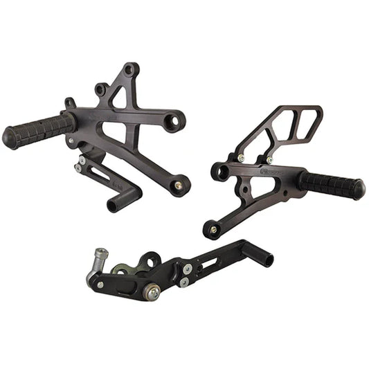 Woodcraft Rearset - GP Shift w/o QS - RACE ONLY (No Side Stand) Triumph Daytona 675 2006-2012