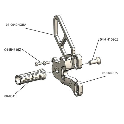 Woodcraft Shifter - Clear Ducati 848/1098/1198/848 EVO 2007-2013