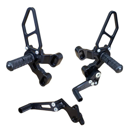 Woodcraft Complete Rearset - Black Ducati 848/1098/1198/848 Evo 2007-2013