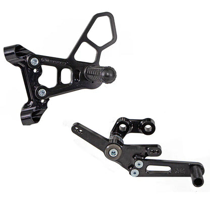 Woodcraft Complete Rearset w/ Pedals - STD/GP Shift  BMW S1000RR 2019-2024