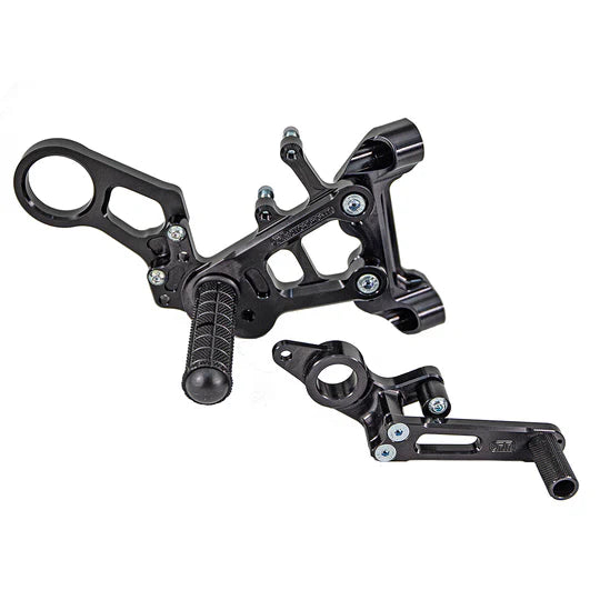 Woodcraft Complete Rearset w/ Pedals - STD/GP Shift  BMW S1000RR 2019-2024