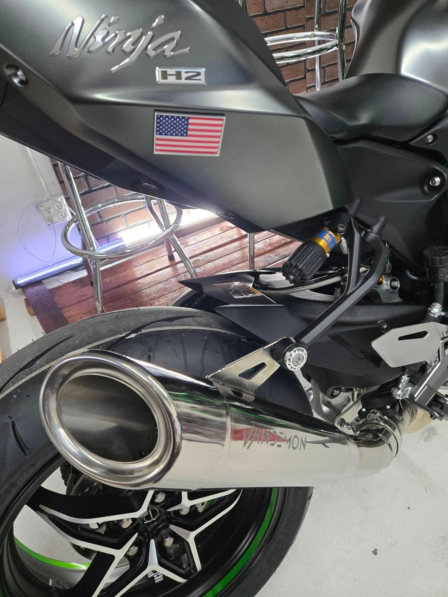 Vandemon H2R Titanium Slip-On Kawasaki Ninja H2 2015-On