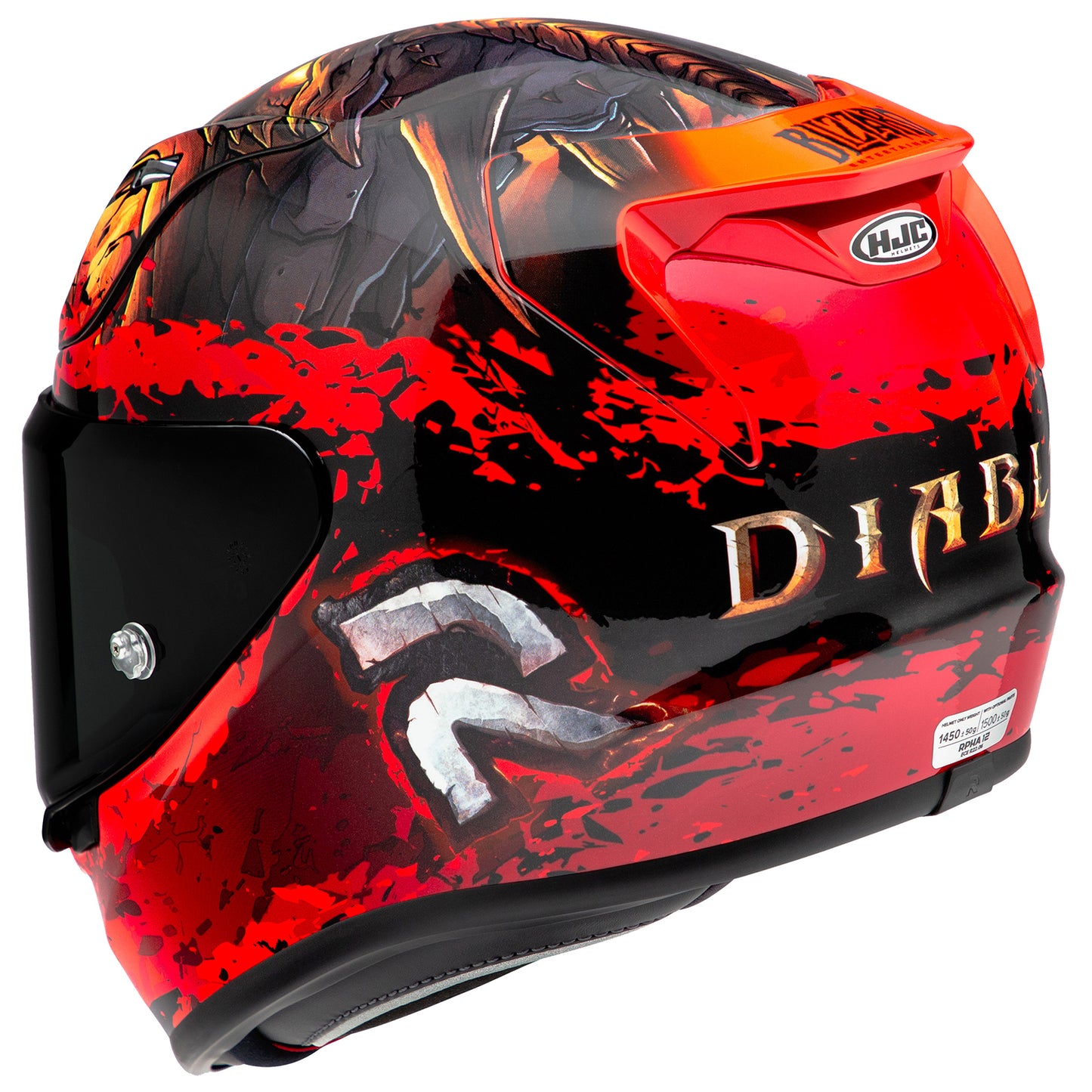 HJC RPHA 12 Diablo Blizzard Full Face Motorcycle Helmet