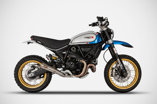 ZARD "Zuma" Slip-On Ducati Scrambler Desert Sled 800 Exhaust 2021-2022