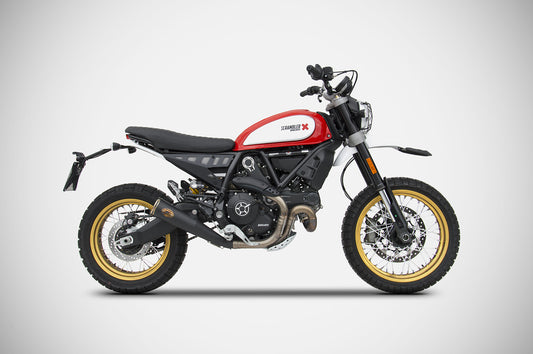 ZARD "Zuma" Slip-On Ducati Scrambler Desert Sled Exhaust 2017-2020