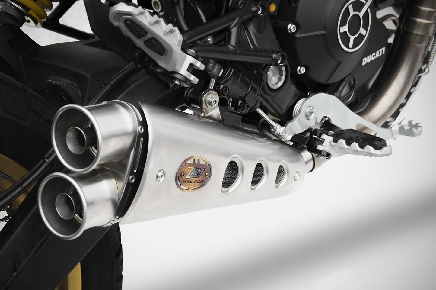 ZARD Exhaust Slip-On "Special Ed." Ducati Scrambler Desert Sled 800 2017-2020 - Adventure Parts