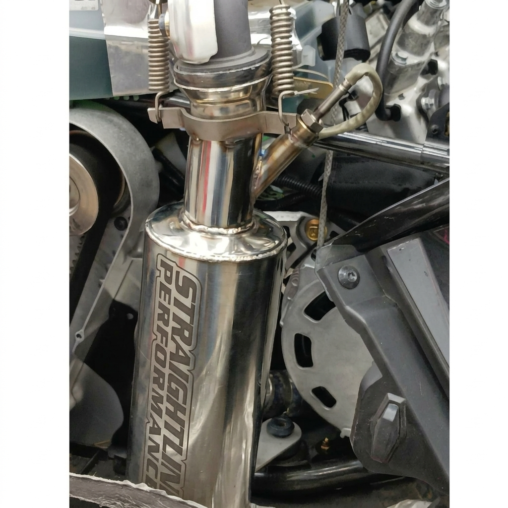 Straightline Performance Ultra Lightweight Stainless Steel Muffler Yamaha Mountain Max 800 2021-2026