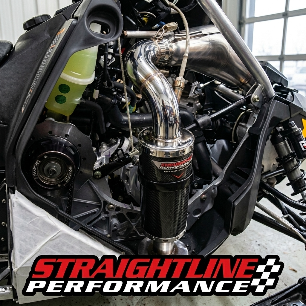 Straightline Performance Lightweight Muffler (Polished Stainless Steel) Polaris AXYS 850 2019-2022