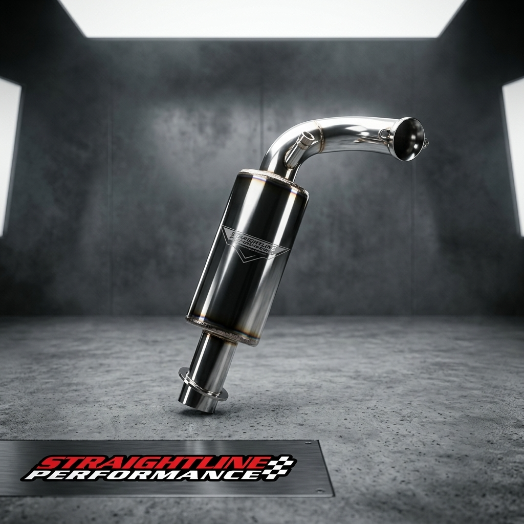 Straightline Performance Patriot Ultra Lite Lightweight Muffler Polished Stainless Steel Polaris AXYS 850 2019-2022