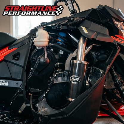 Straightline Performance Carbon Fiber Muffler Stainless Steel Ski-Doo 850 Rev Gen 4 2017-2027