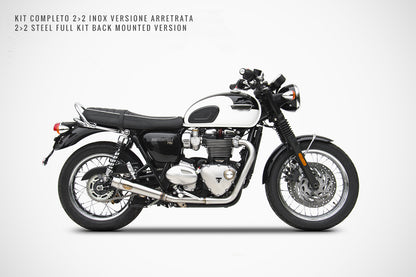 ZARD Rear Exhaust Conversion Kit For Full Kit Racing Triumph Bonneville T120 2021-2023 - Adventure Parts