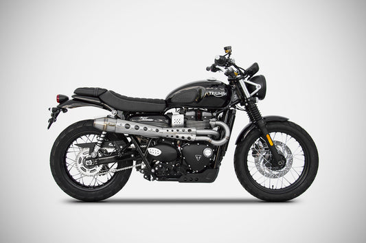 ZARD Exhaust High "Conical" Full Kit Triumph Street Scrambler 2017-2020