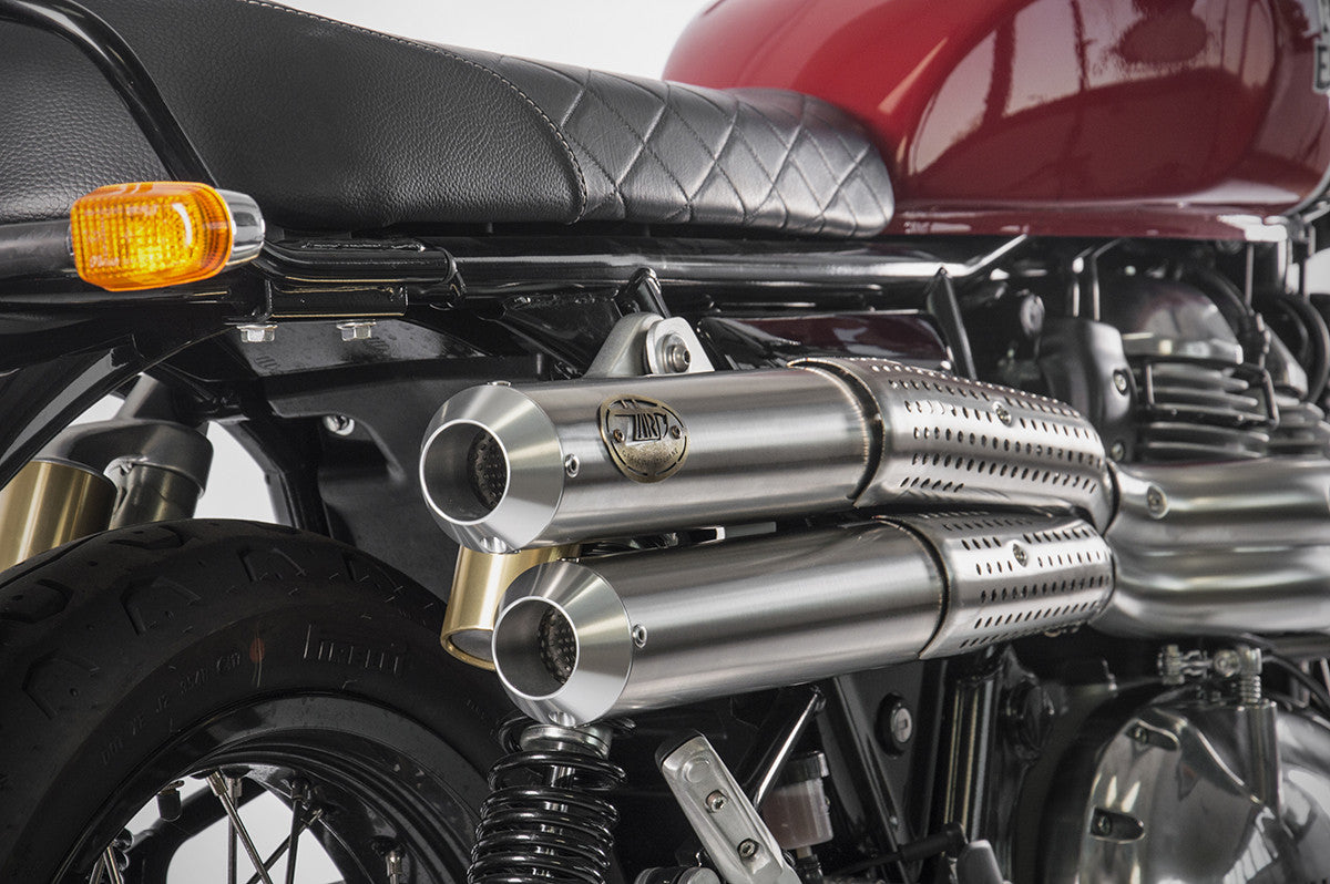 ZARD Flat Stainless Steel Full Exhaust System Racing Royal Enfield Continental GT 650 2019-2020