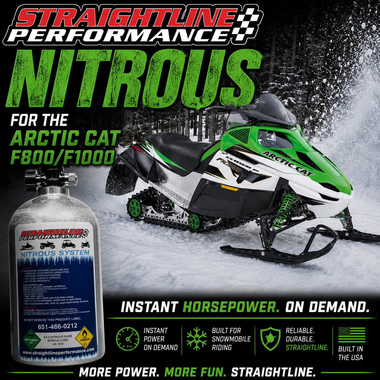Straightline Performance Nitrous Kit Arctic Cat F8/F1000 2007-2010