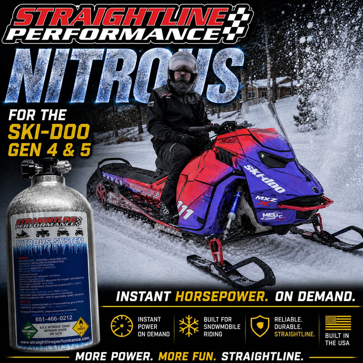 Straightline Performance Complete Nitrous kit Ski-Doo 850 E-TEC 2017-2024
