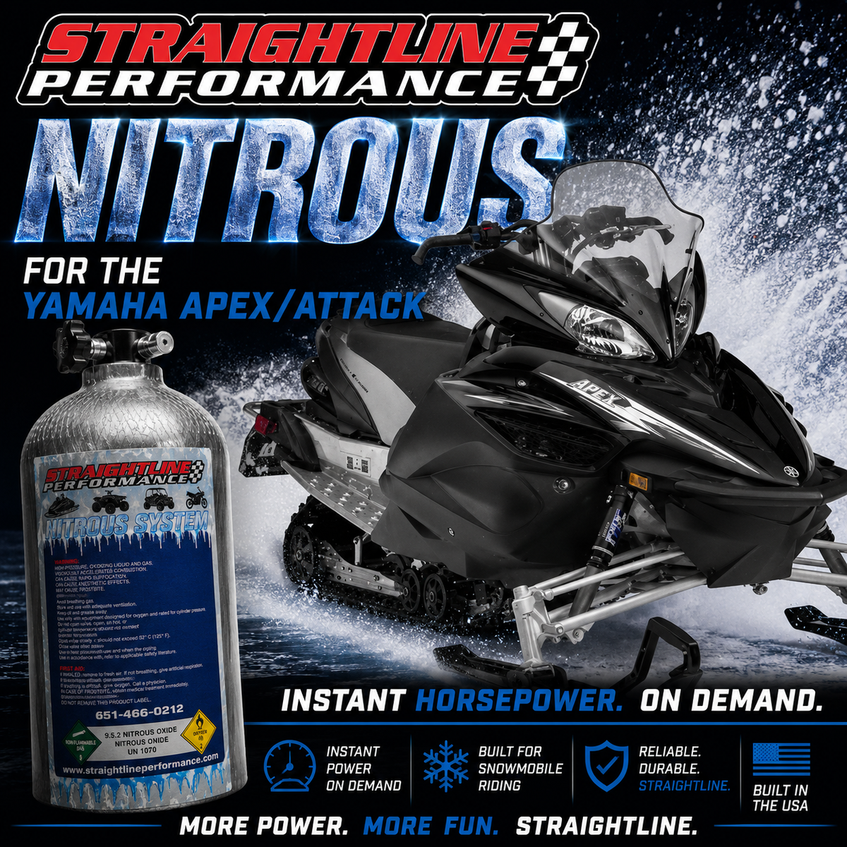 Straightline Performance Nitrous Kit Yamaha Apex/Attack 2006-2023