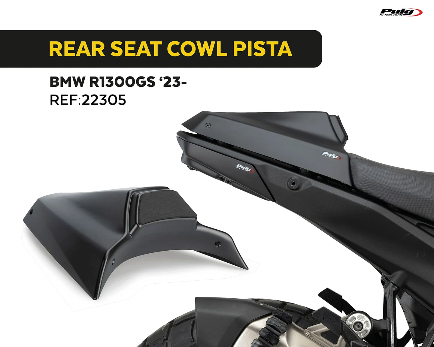 Puig Rear Seat Cowls Pista #9 BMW R1300GS 2023-2026 - Adventure Parts