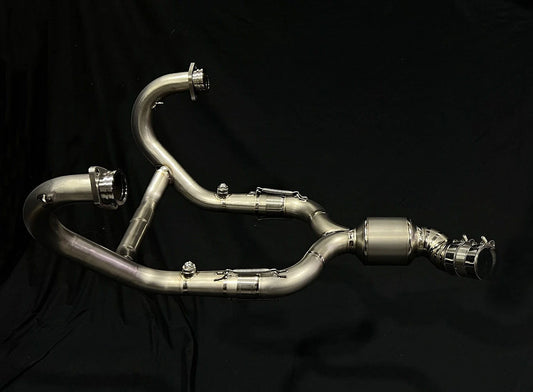 Vandemon Titanium Brushed Headers Box-Delete BMW R NINET 2014-2020
