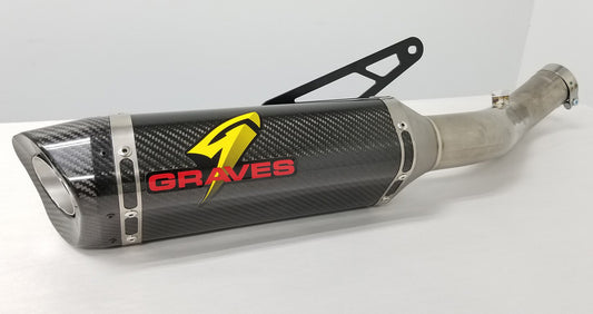 Graves Motorsports Cat Eliminator Carbon Exhaust Aprilia Tuono 2017-2020
