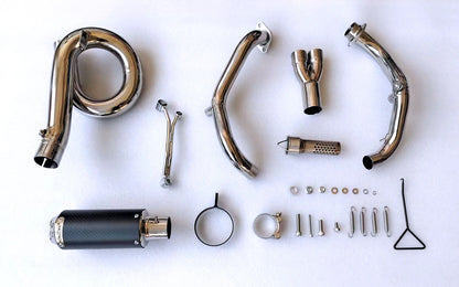 Vandemon Titanium Exhaust System Carbon Muffler Yamaha MT07 FZ07 XSR700 2014-2024