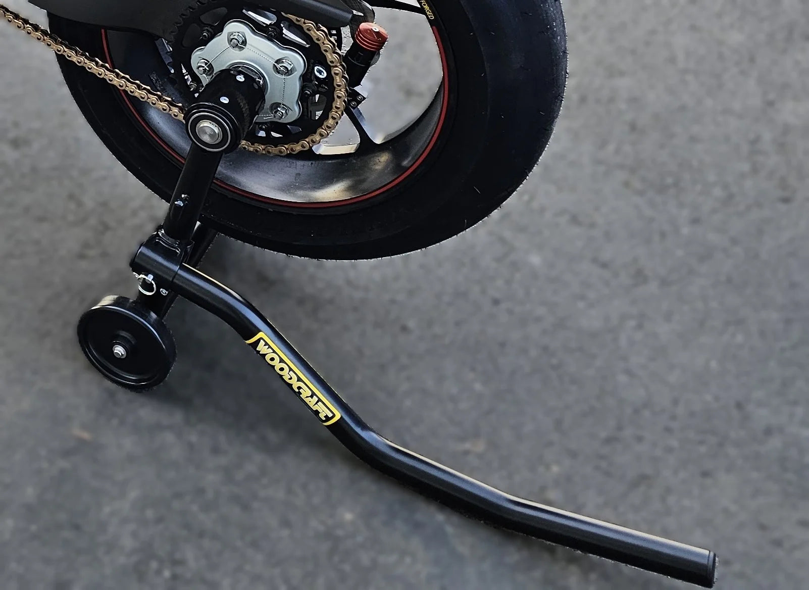 Woodcraft Single Sided Swingarm w/ Pin choice Motorcycle Stand - Adventure Parts