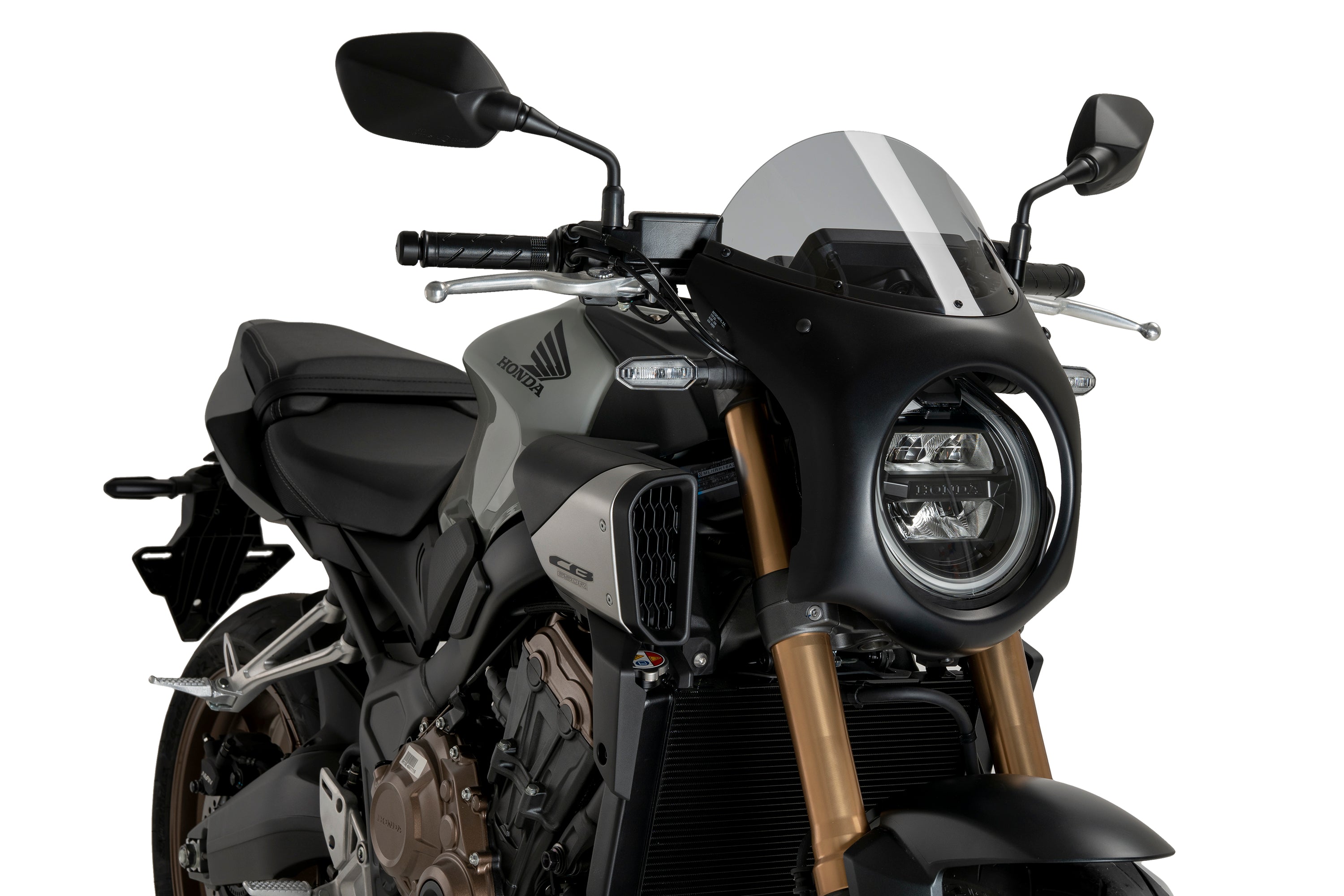 Puig Retro Semi Fairing Black HONDA CB650R NEO SPORTS CAFE 2024-2025