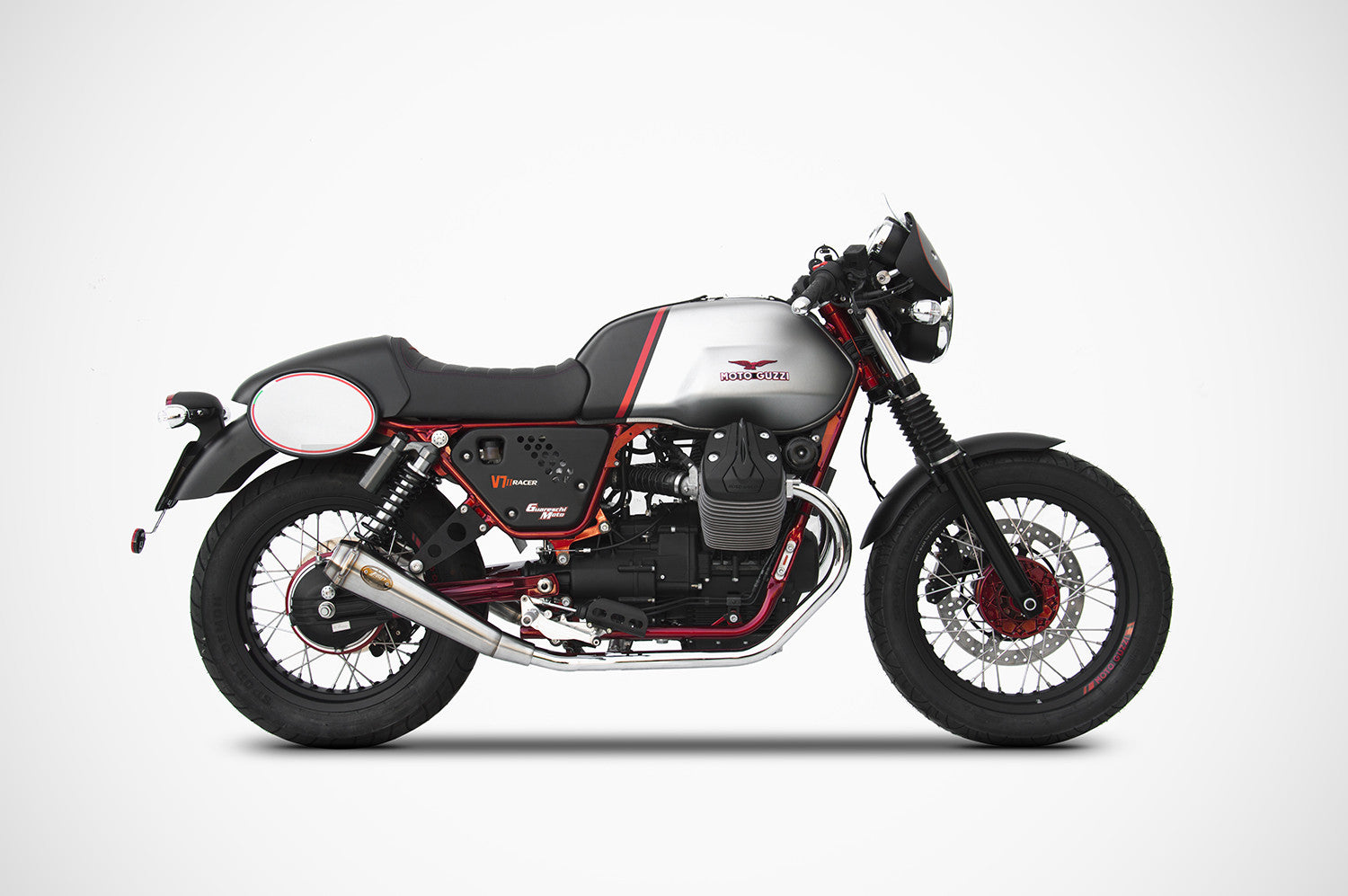 ZARD Exhaust "Racer" Slip-On Moto Guzzi V7 Ii Racer 2015-2017 - Adventure Parts