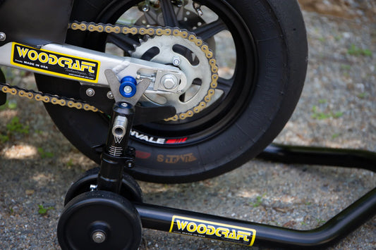 Woodcraft Ohvale Rear Adjustable Spool - 12" Tire Motorcycle Stand - Adventure Parts