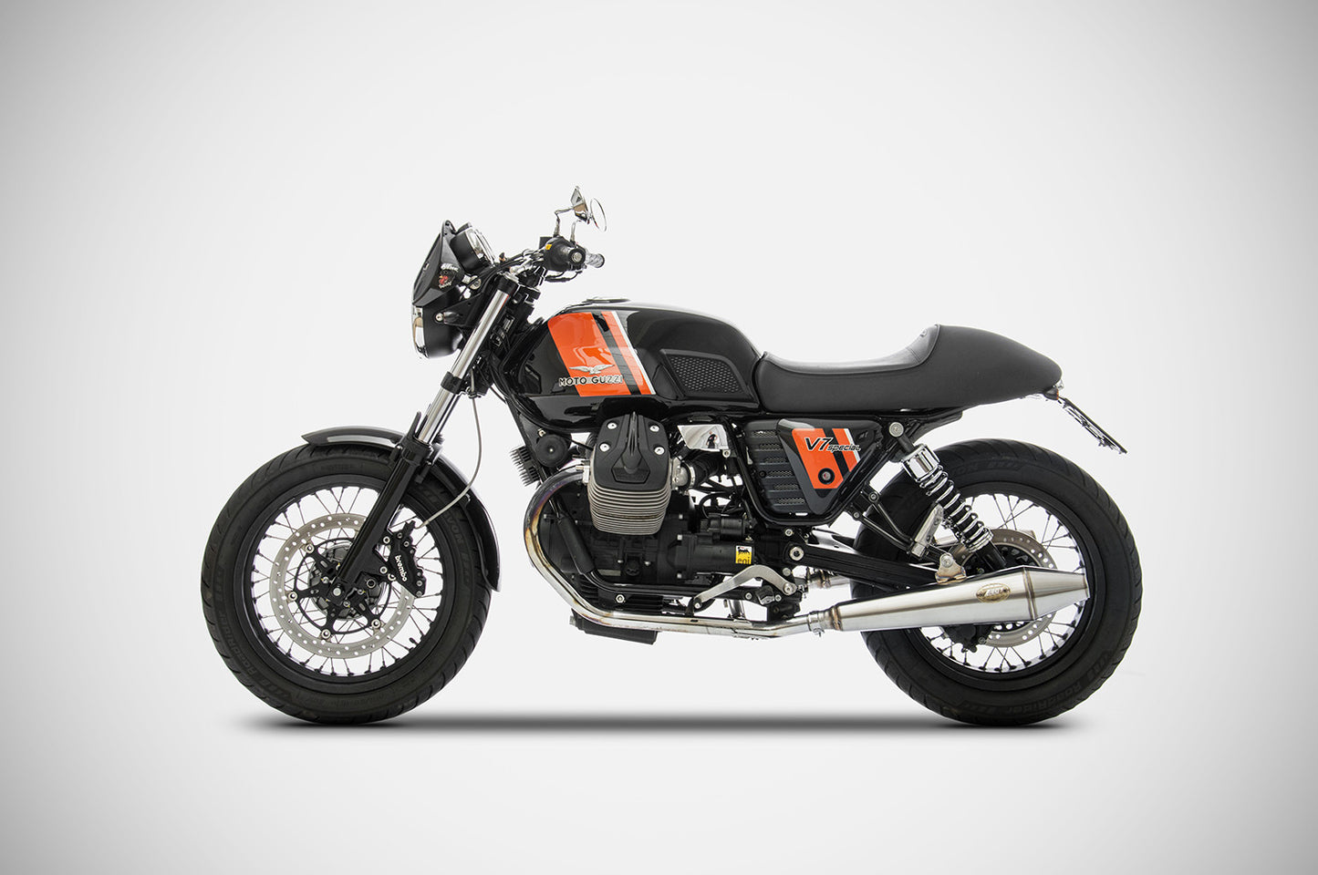 ZARD Exhaust Slip-Ons "Conical" Moto Guzzi V7 Classic 2008-2012 - Adventure Parts