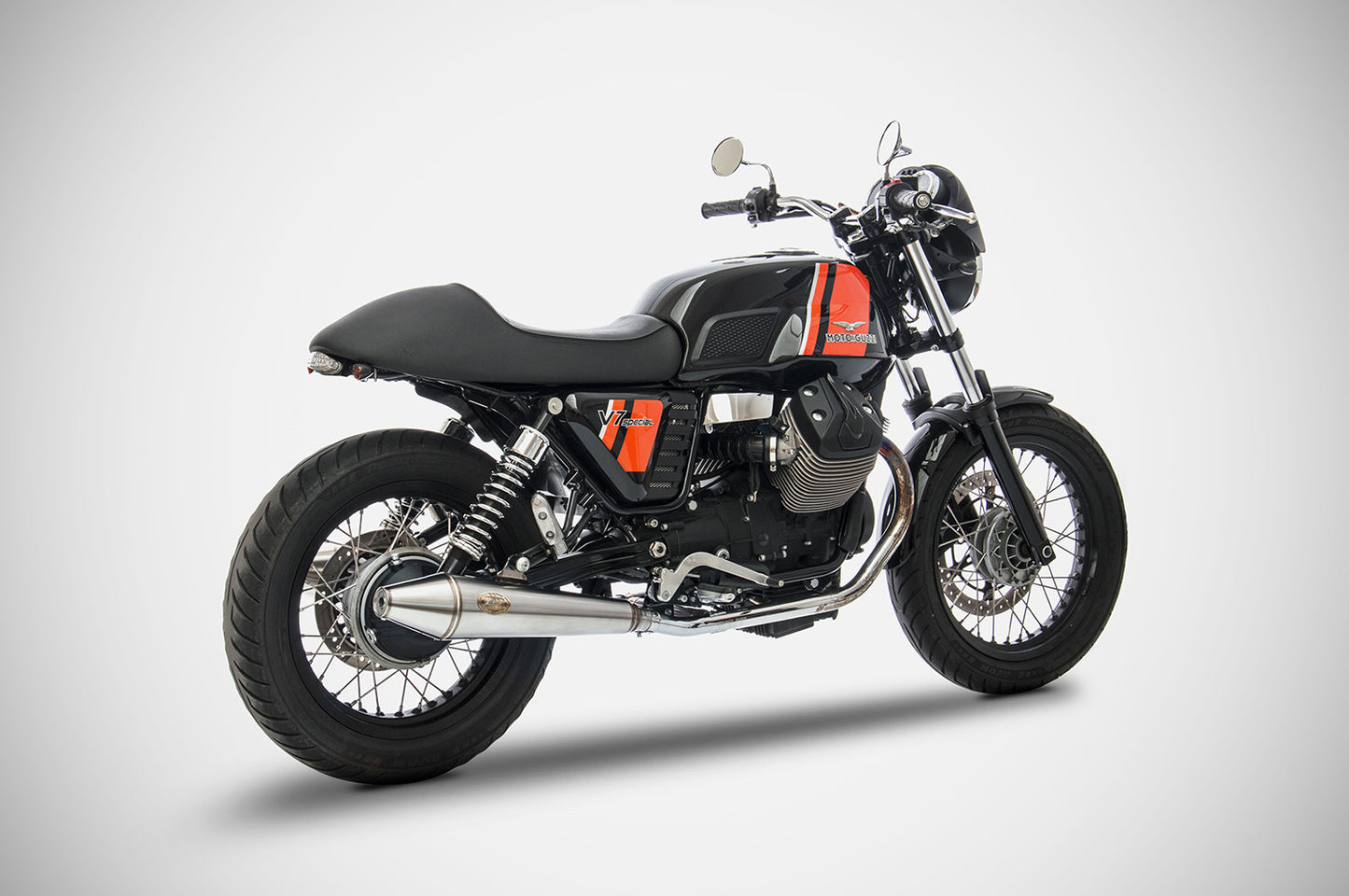 ZARD Exhaust Slip-Ons "Conical" Moto Guzzi V7 Classic 2008-2012 - Adventure Parts